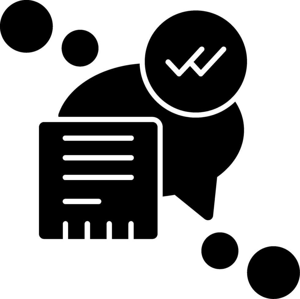 Read receipt Glyph Icon vector