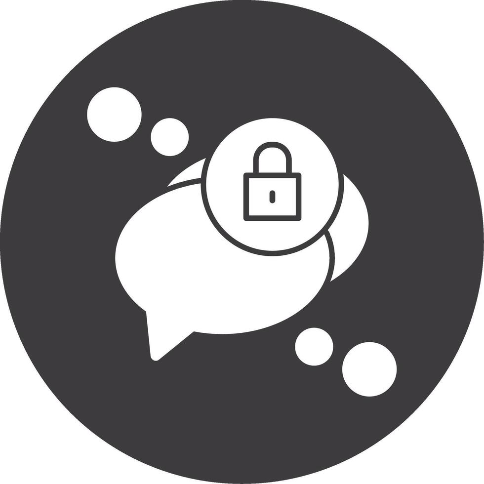 Message encryption Glyph Circle Icon vector