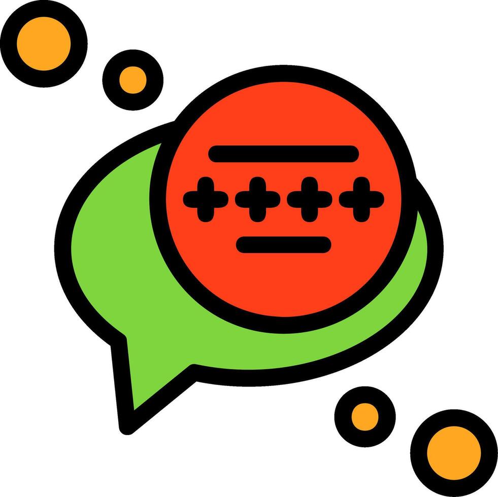 Message security Line Filled Icon vector