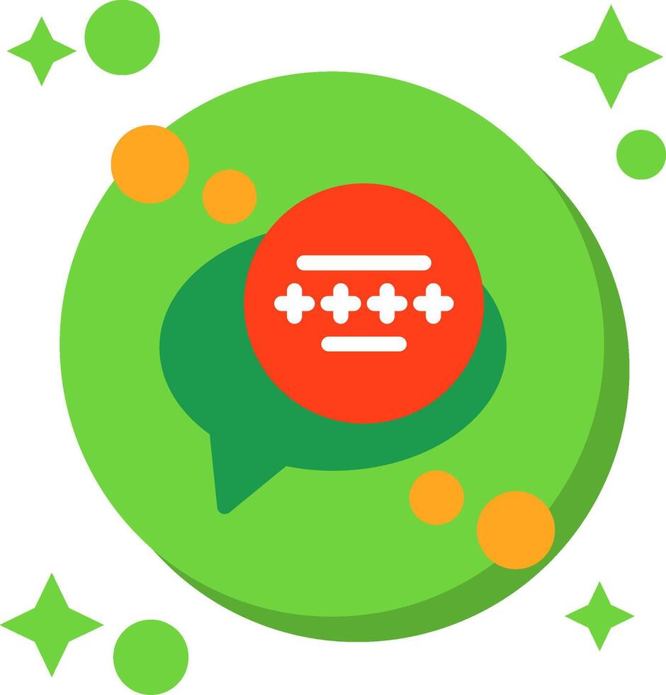 Message security Tailed Color Icon vector