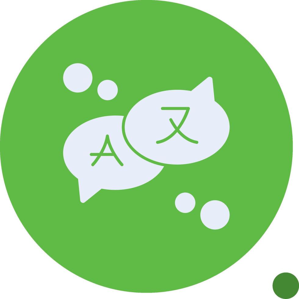 Multilingual chat Glyph Shadow Icon vector