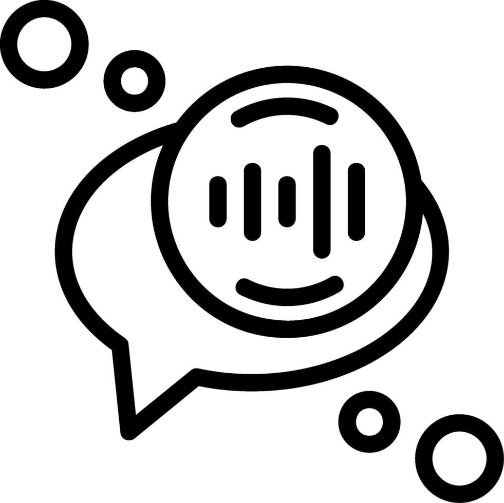 Voice recognition Line Icon vector