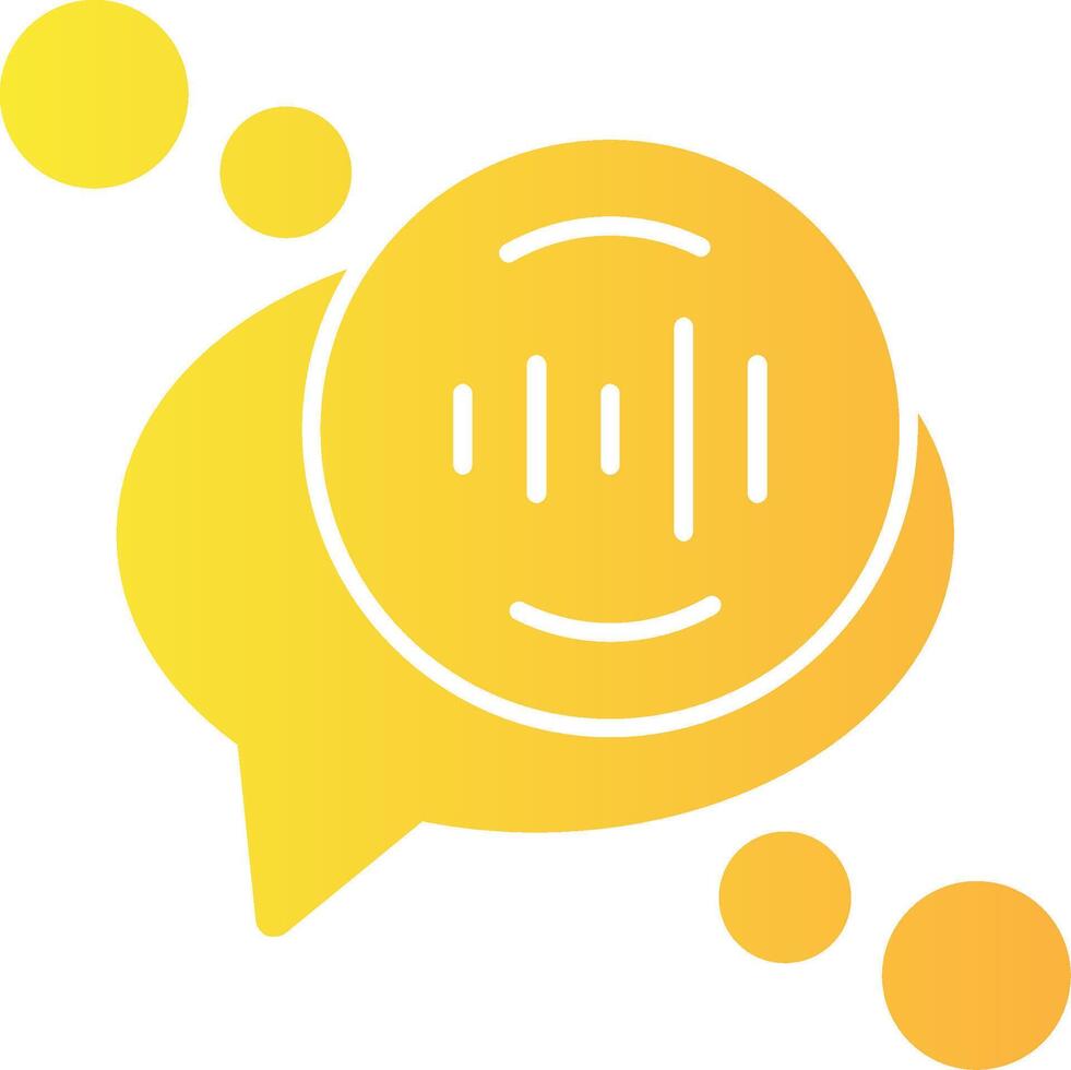 Voice recognition Solid Multi Gradient Icon vector