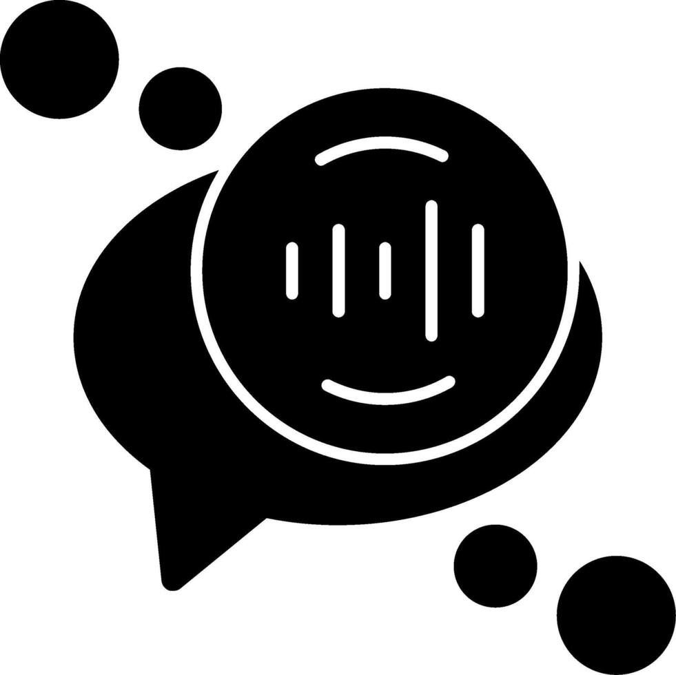 Voice recognition Glyph Icon vector
