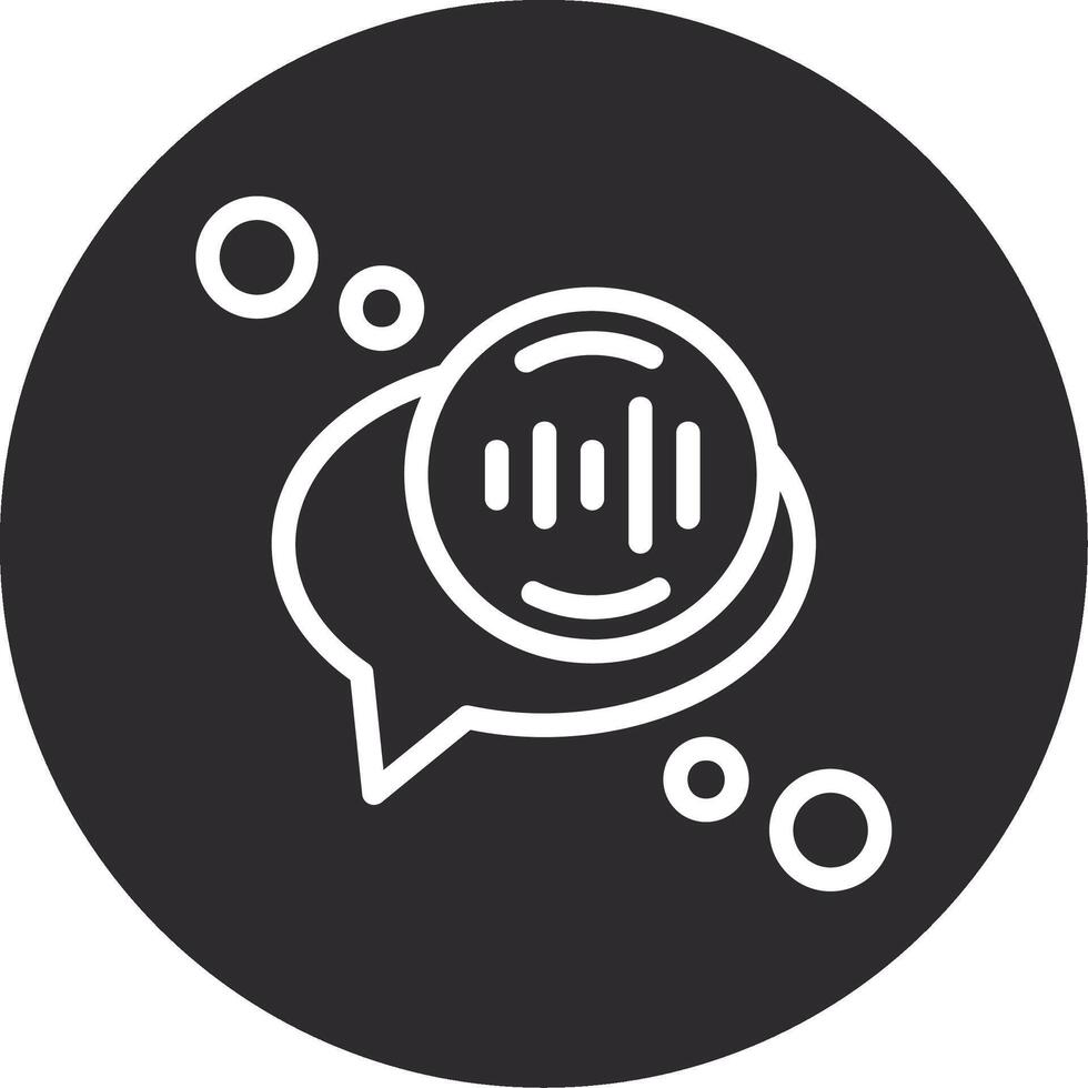 Voice recognition Inverted Icon vector