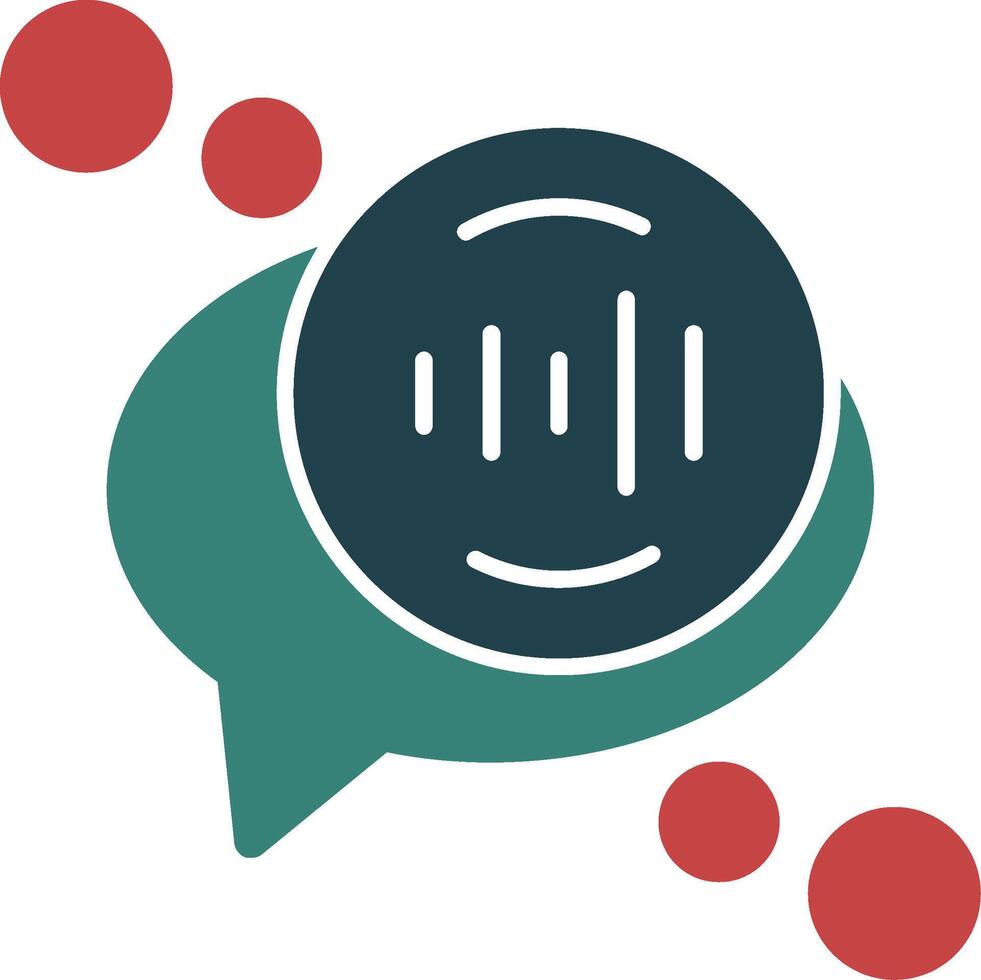 Voice recognition Glyph Two Color Icon vector