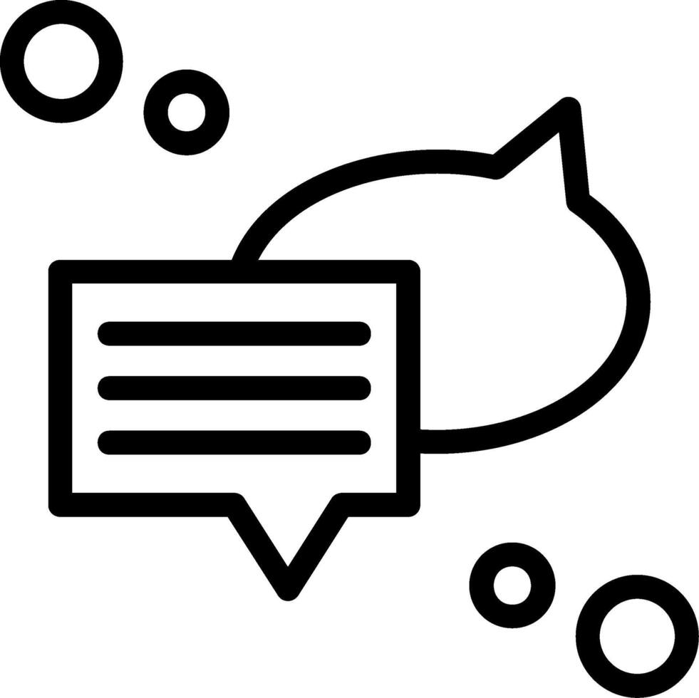 Speech bubble style Line Icon vector