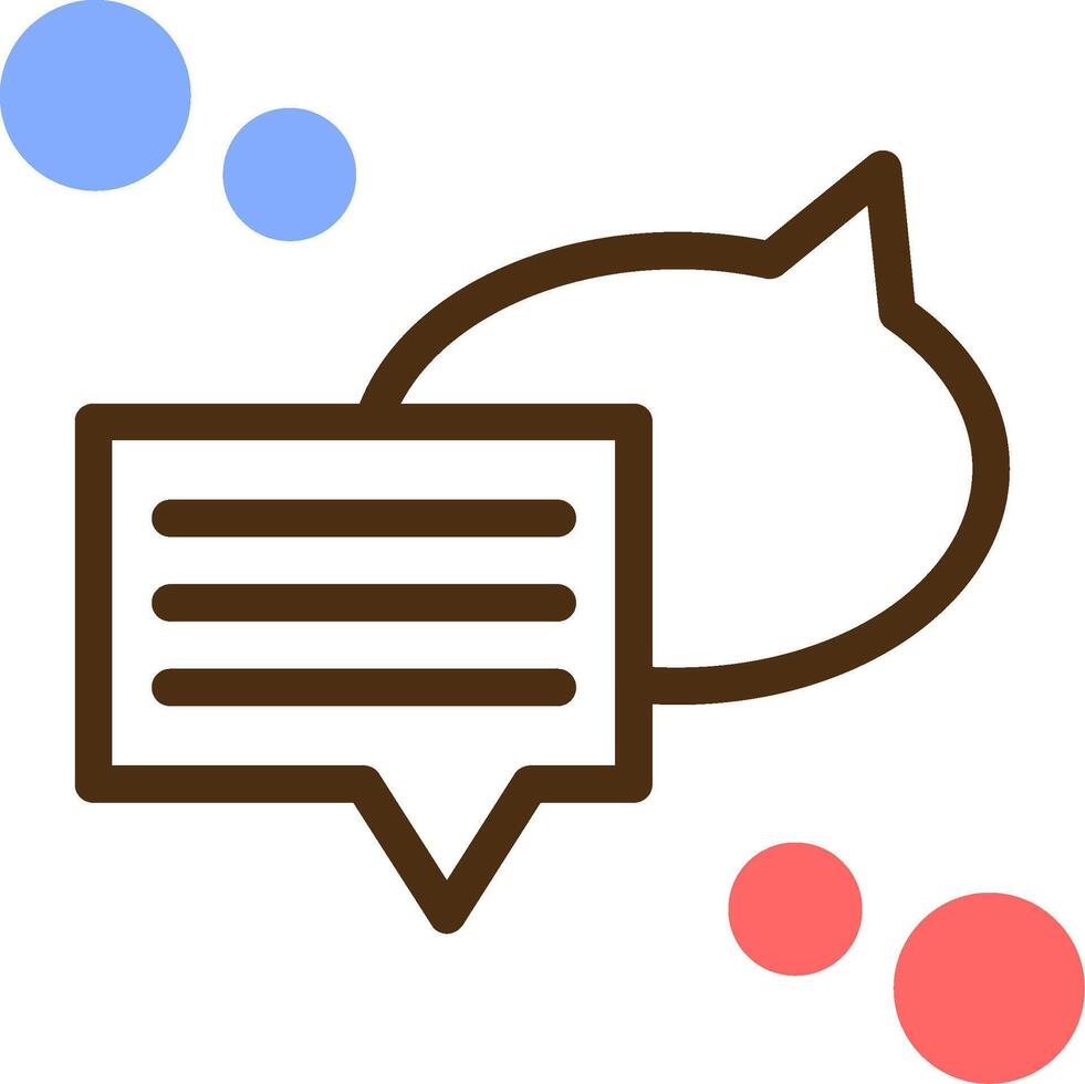 Speech bubble style Color Filled Icon vector
