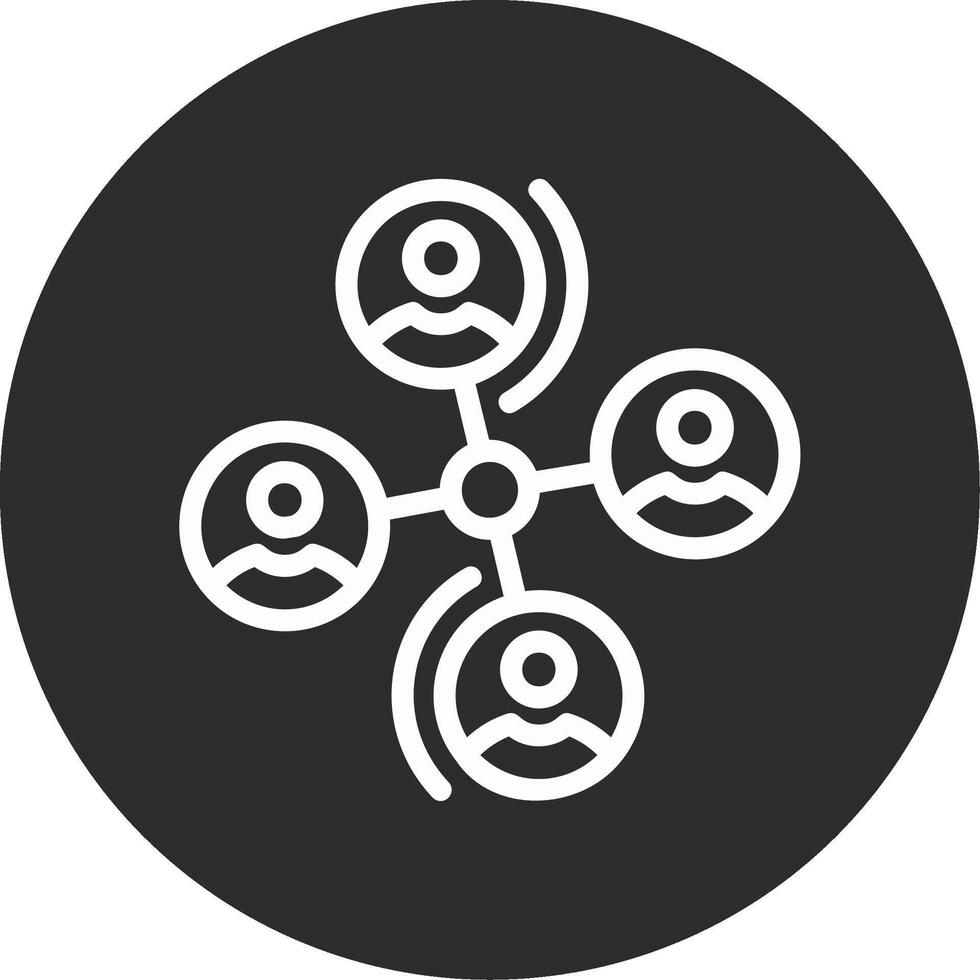 Networking Inverted Icon vector