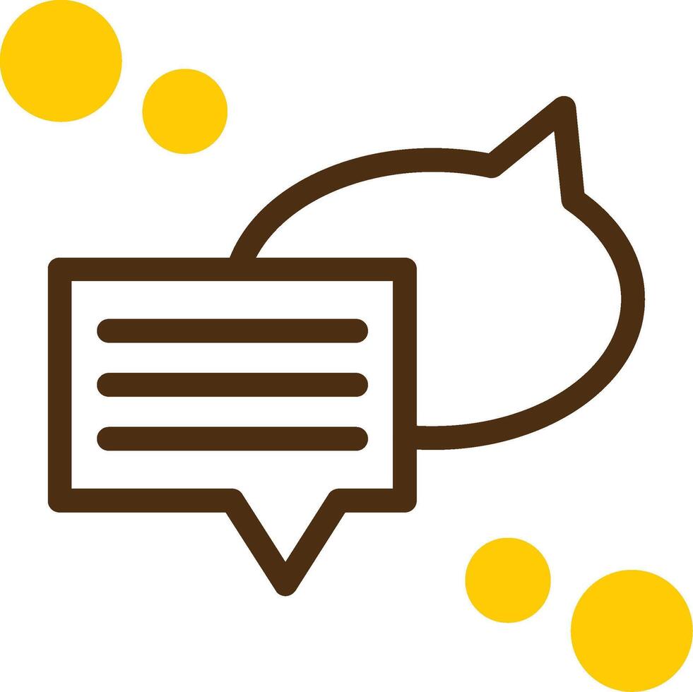 Speech bubble style Yellow Lieanr Circle Icon vector