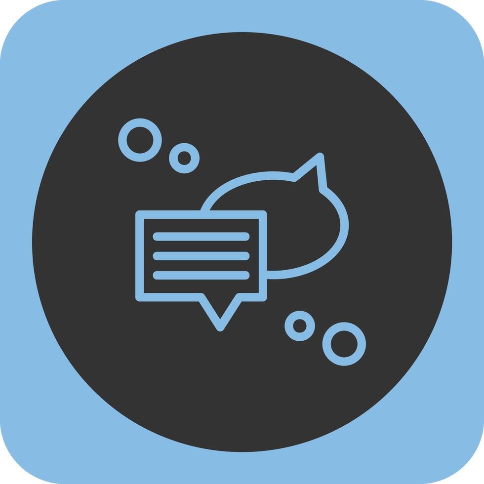 Speech bubble style Linear Round Icon vector