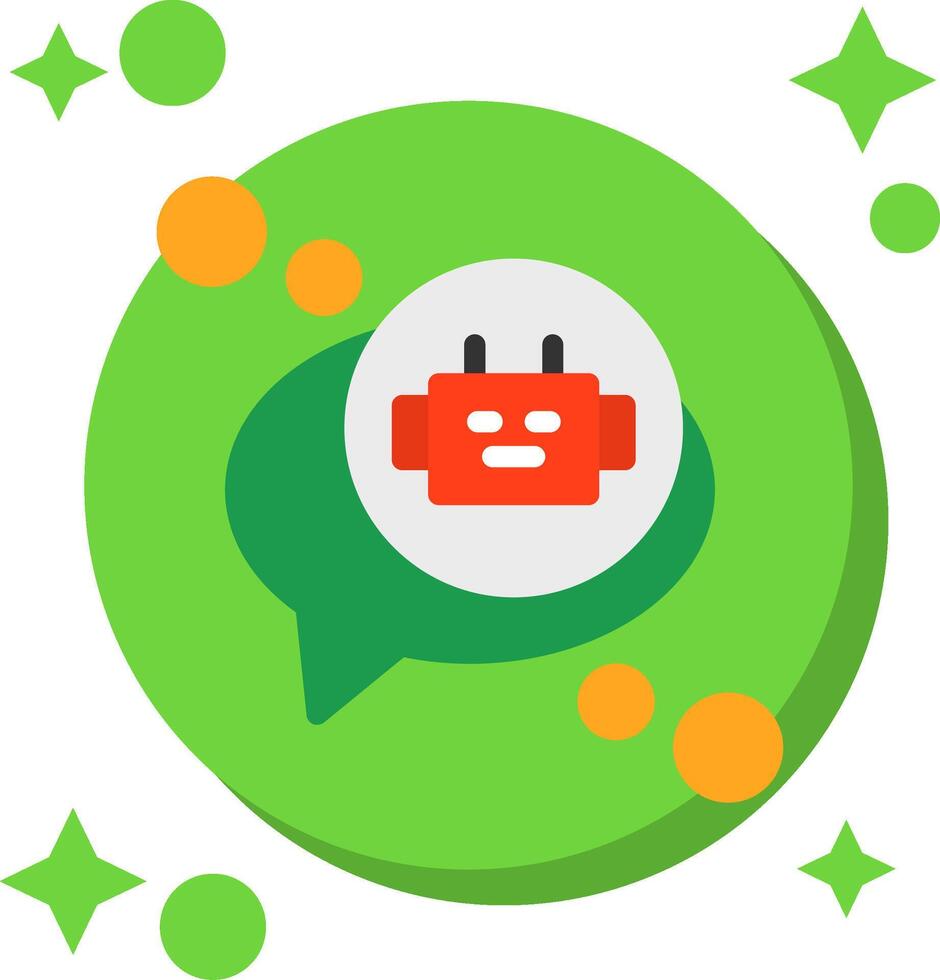 chatbot cola color icono vector