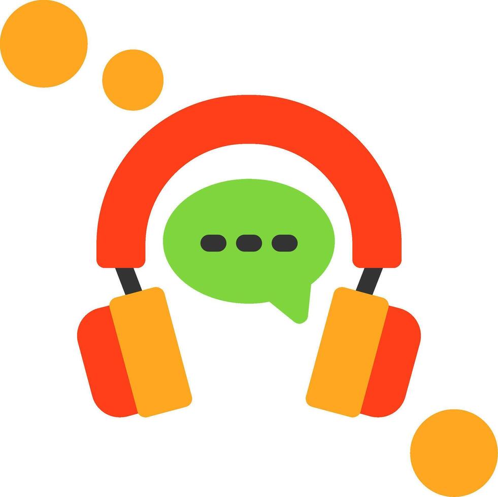Chat support Flat Icon vector