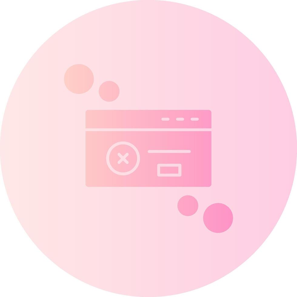 Dialog box error Gradient Circle Icon vector