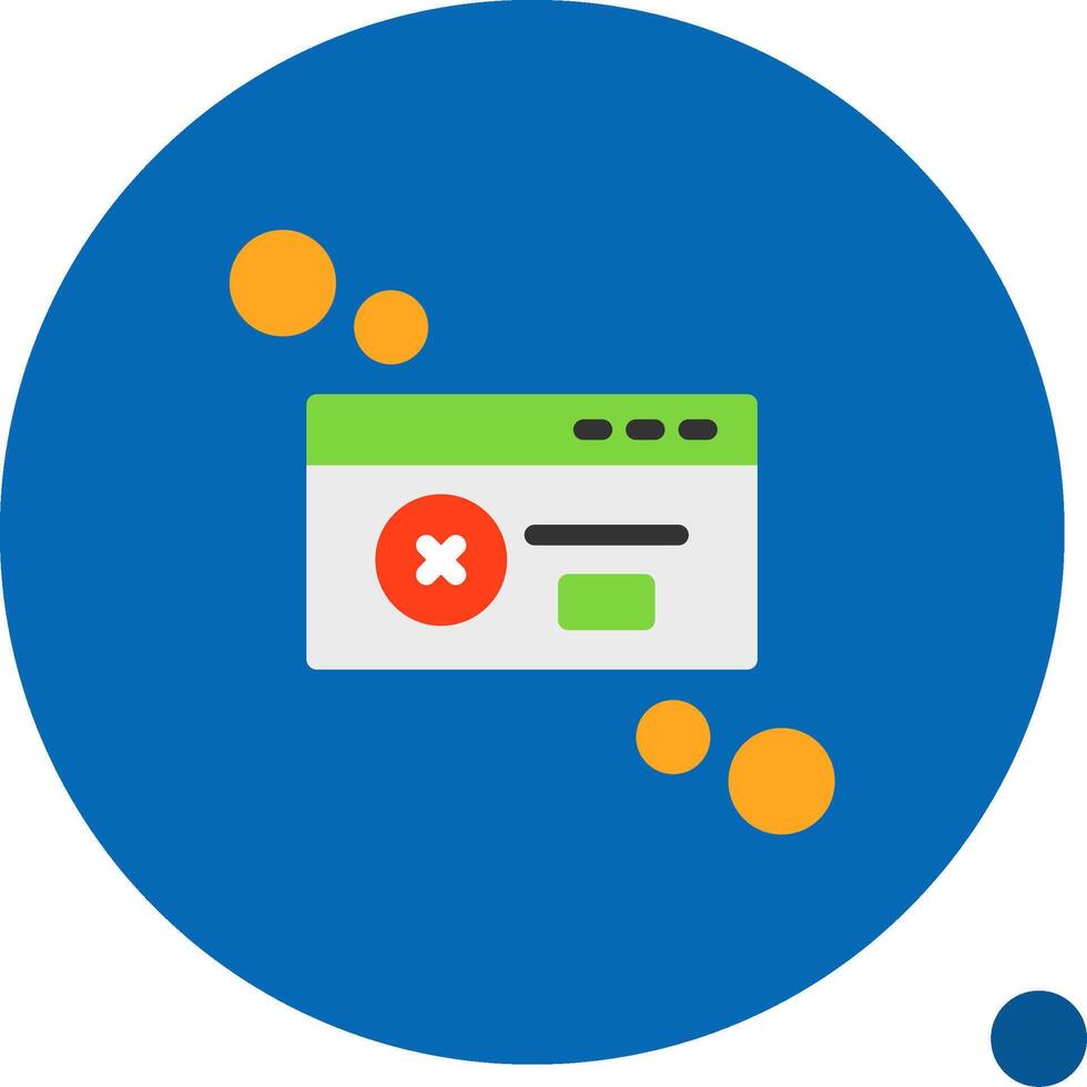 Dialog box error Flat Shadow Icon vector