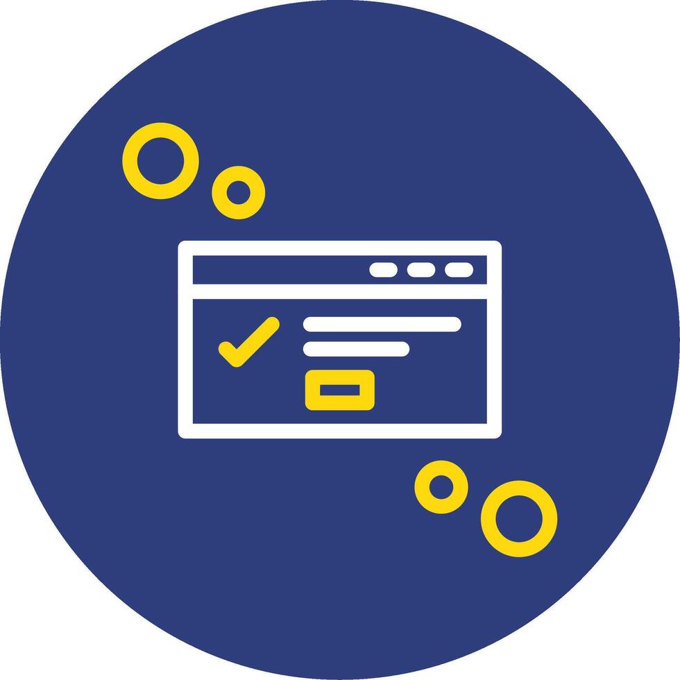 Dialog box success Dual Line Circle Icon vector