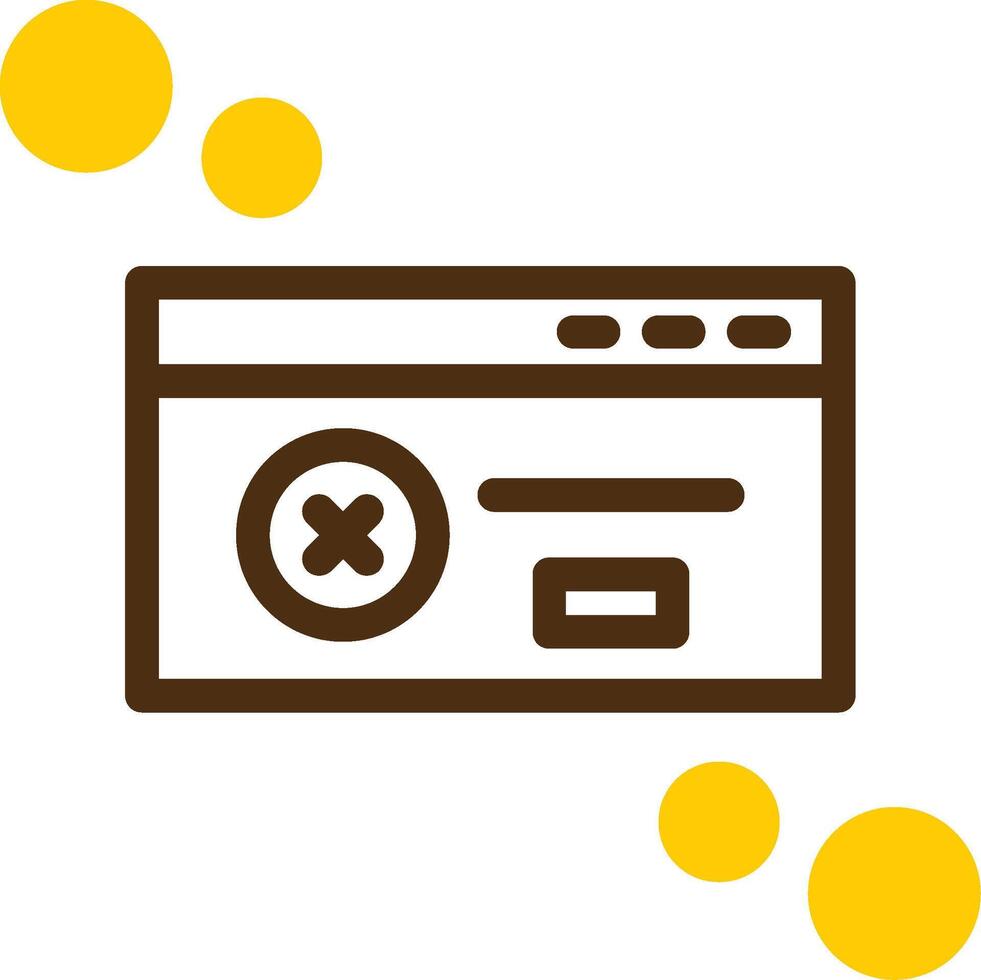 Dialog box error Yellow Lieanr Circle Icon vector