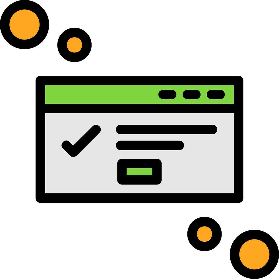 Dialog box success Line Filled Icon vector
