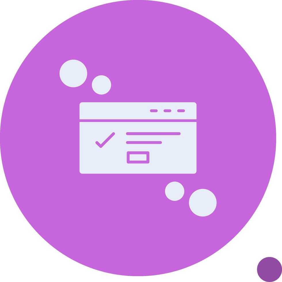 Dialog box success Glyph Shadow Icon vector