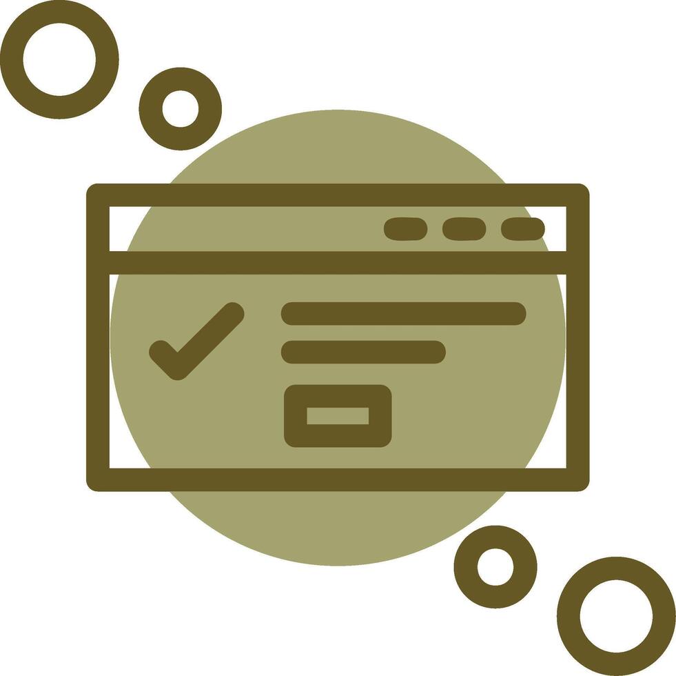 Dialog box success Linear Circle Icon vector