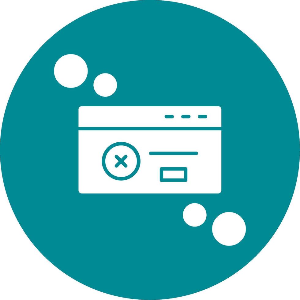 Dialog box error Glyph Circle Icon vector