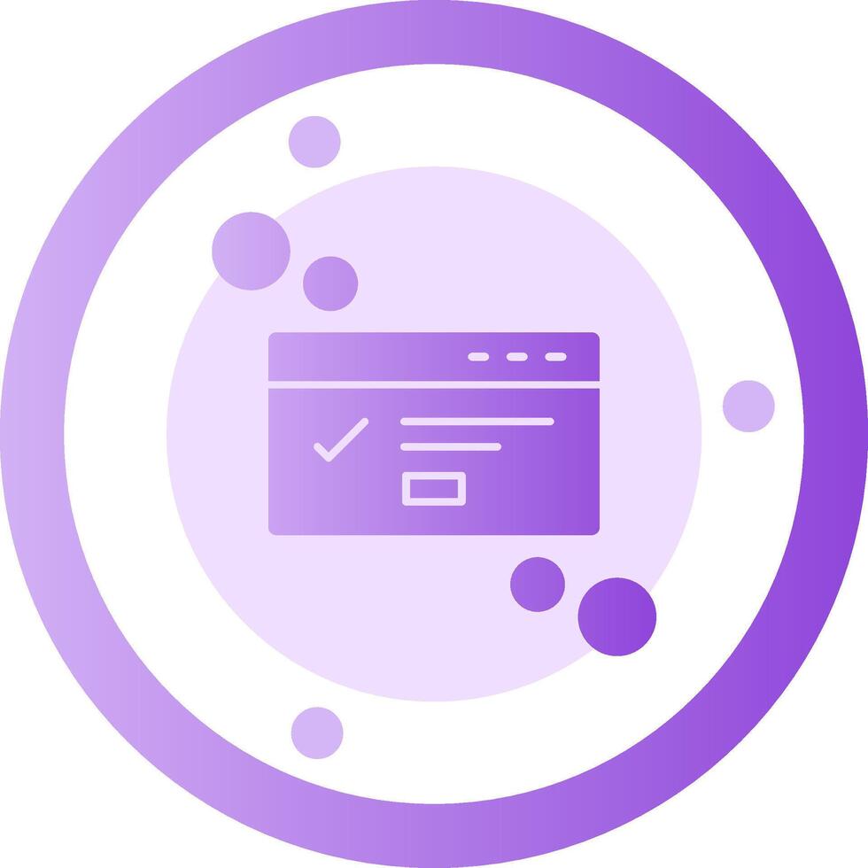 Dialog box success Glyph Gradient Icon vector