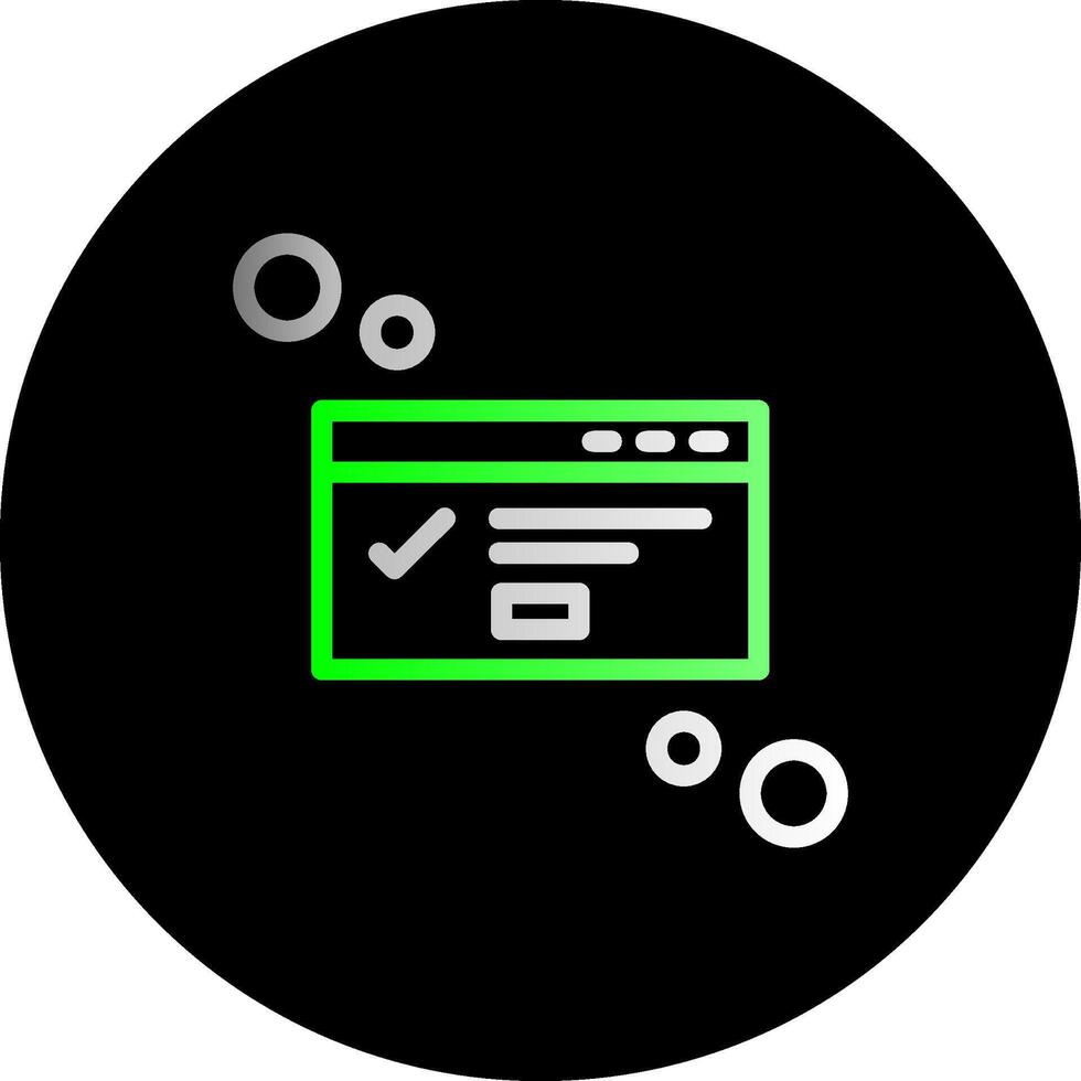 Dialog box success Dual Gradient Circle Icon vector