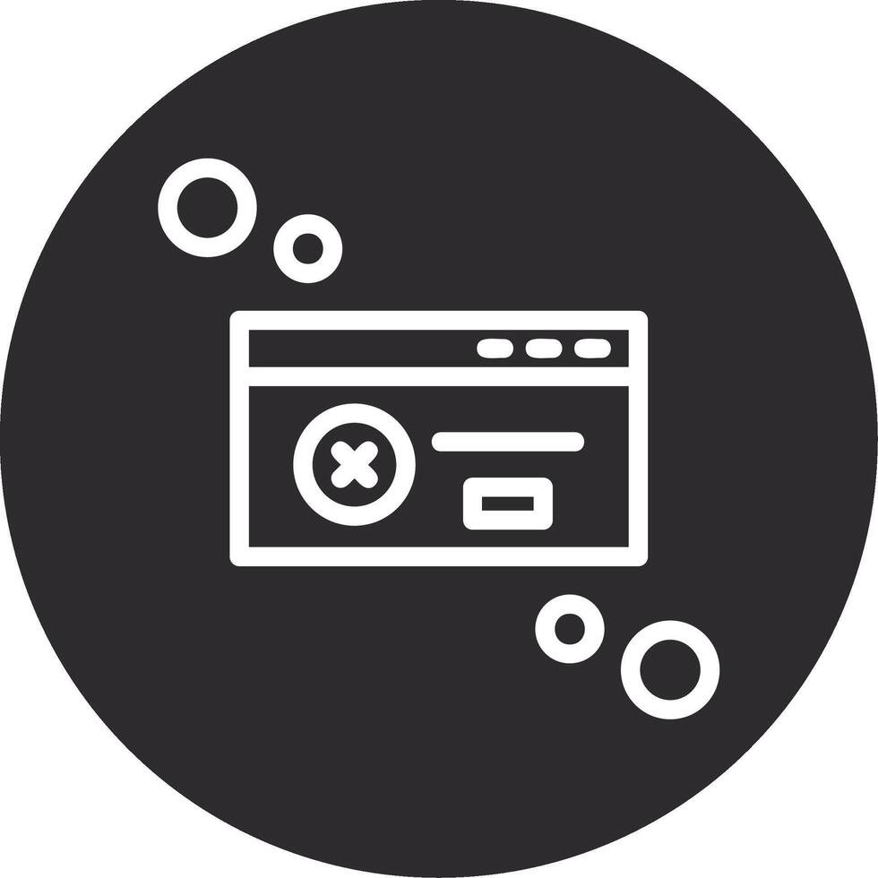 Dialog box error Inverted Icon vector