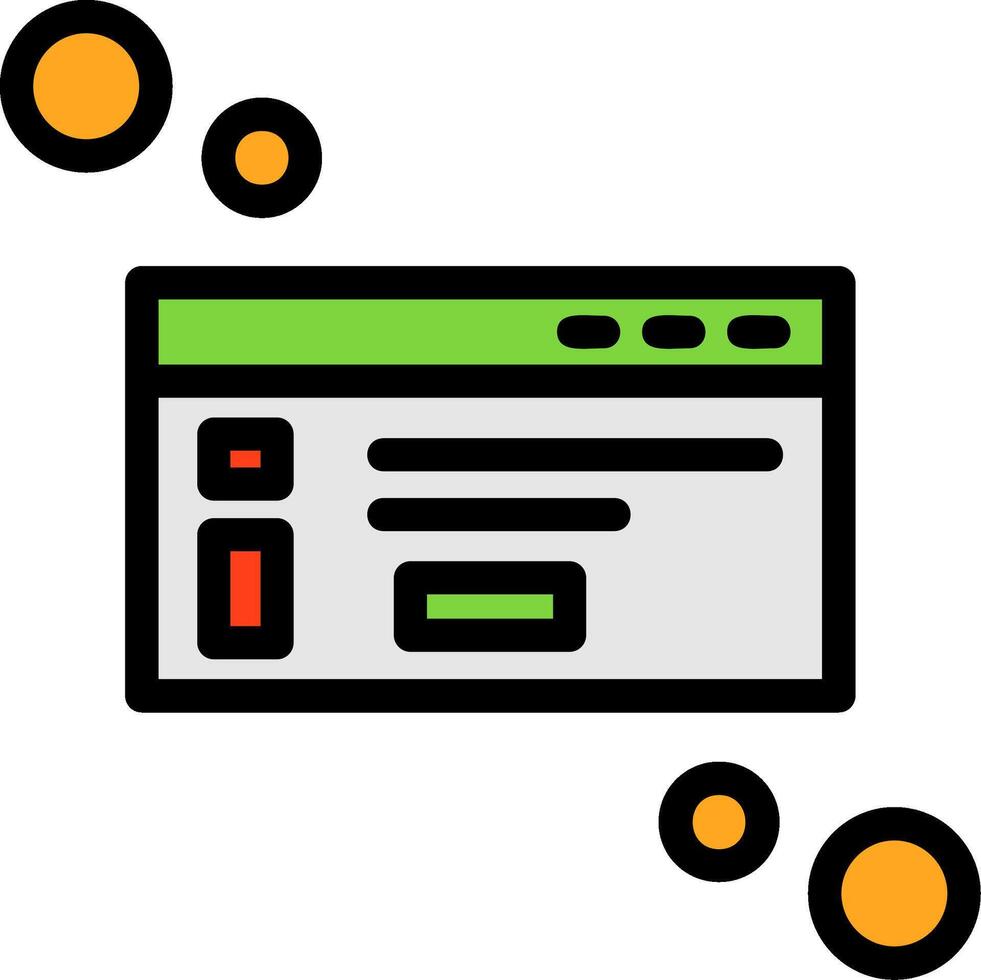 Dialog box info Line Filled Icon vector