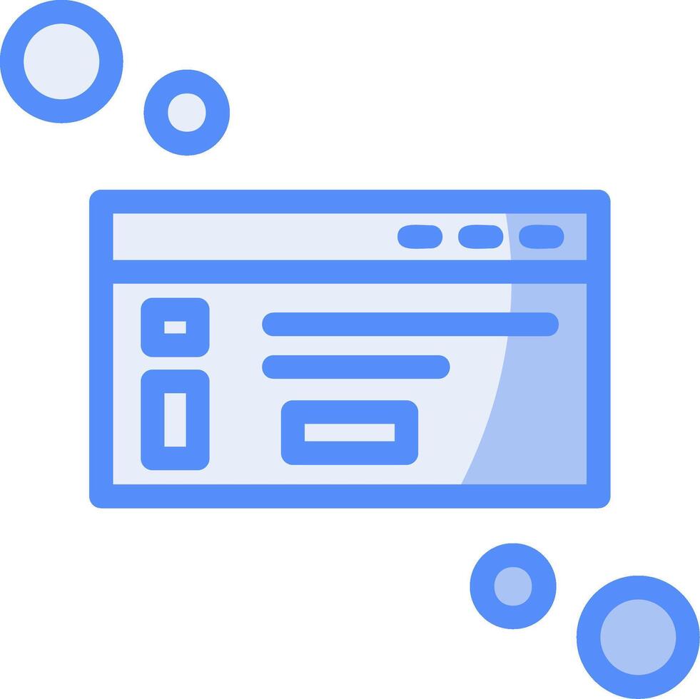 Dialog box info Line Filled Blue Icon vector