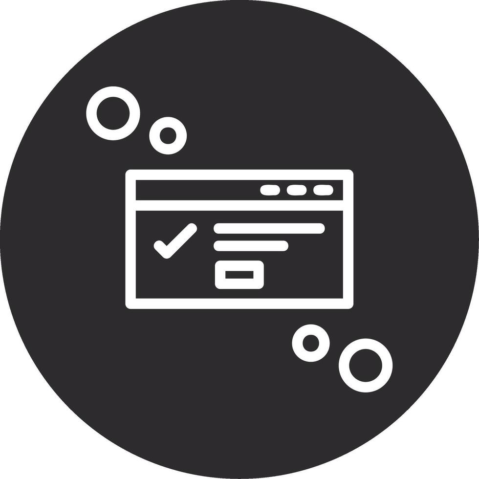 Dialog box success Inverted Icon vector