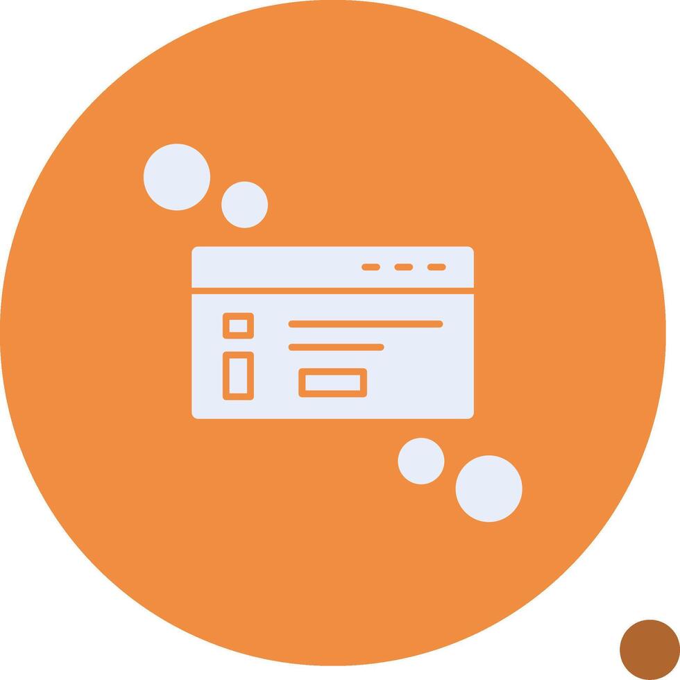 Dialog box info Glyph Shadow Icon vector