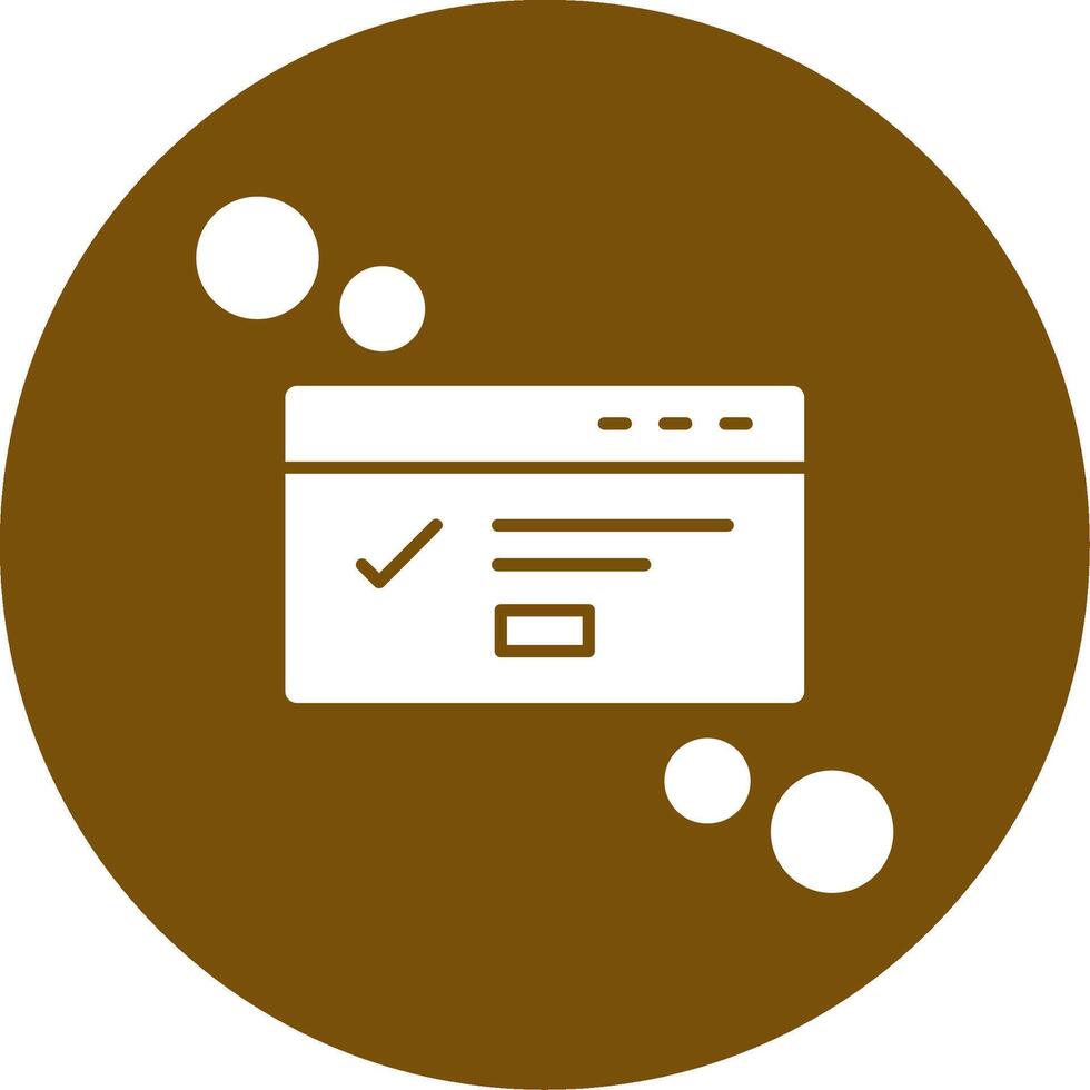 Dialog box success Glyph Circle Icon vector