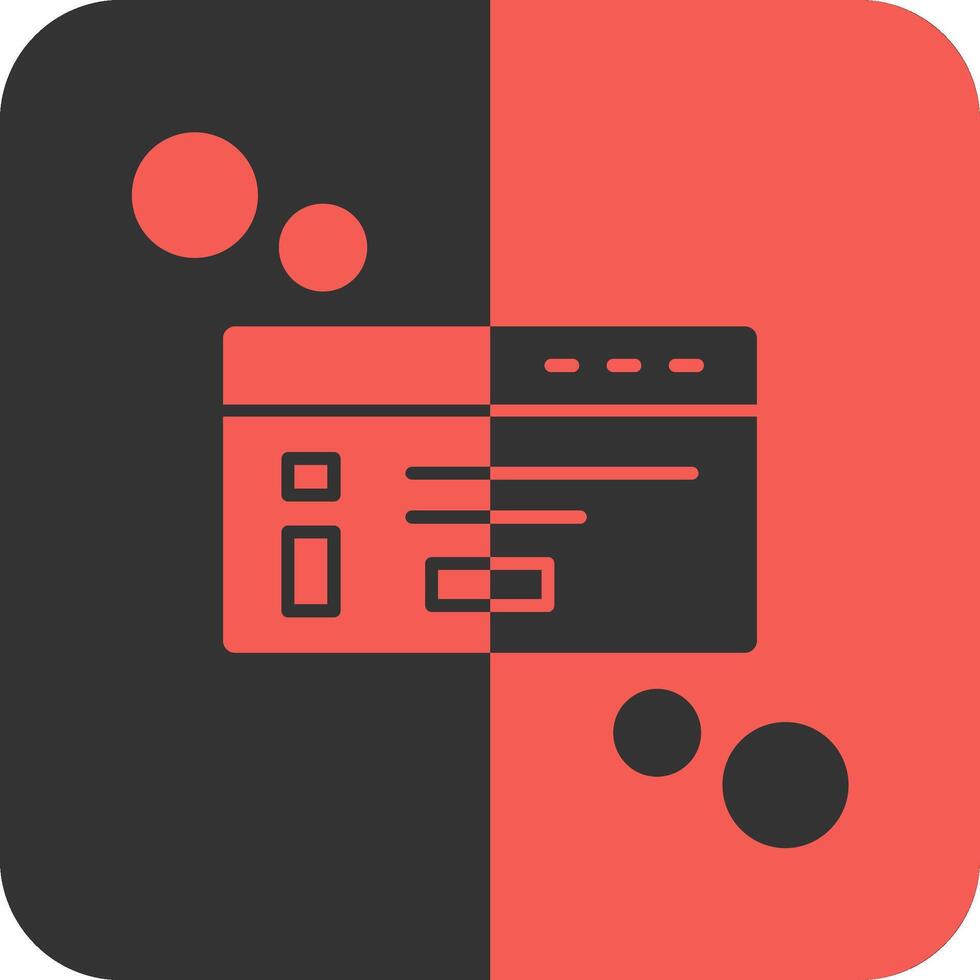 Dialog box info Red Inverse Icon vector