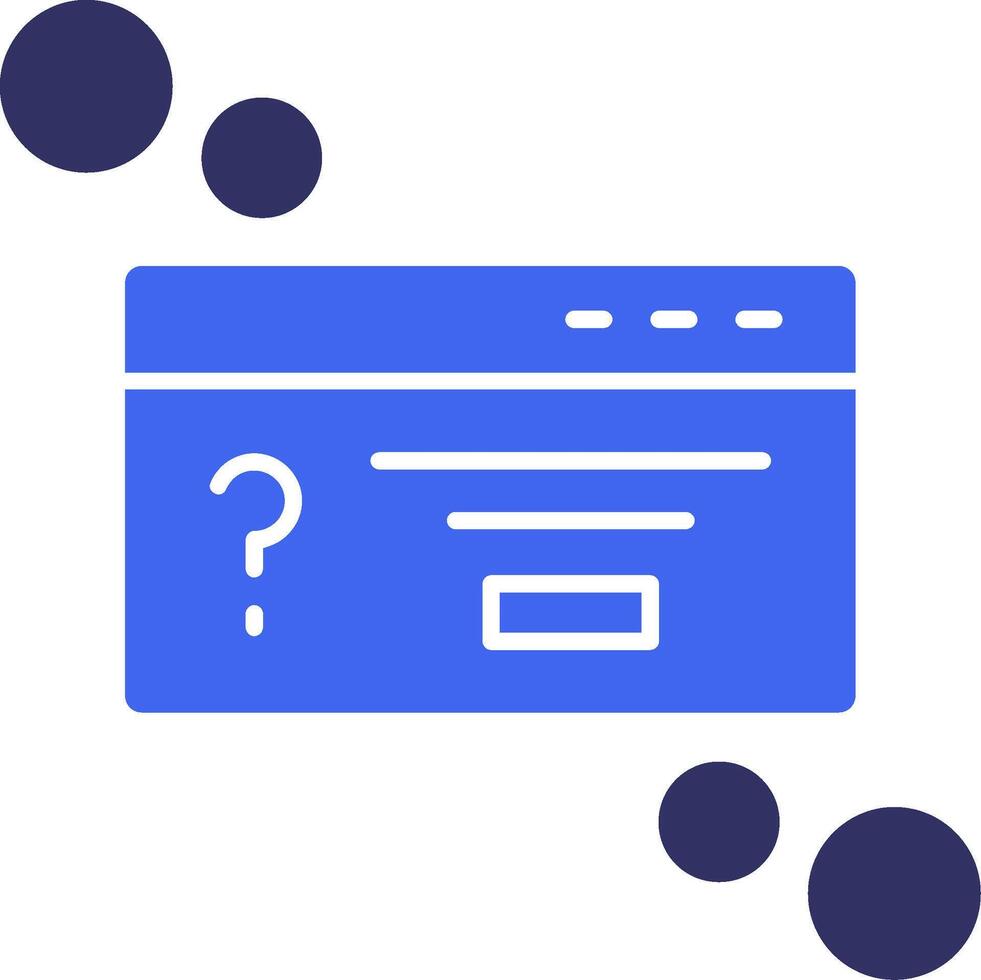 Dialog box question Solid Two Color Icon vector