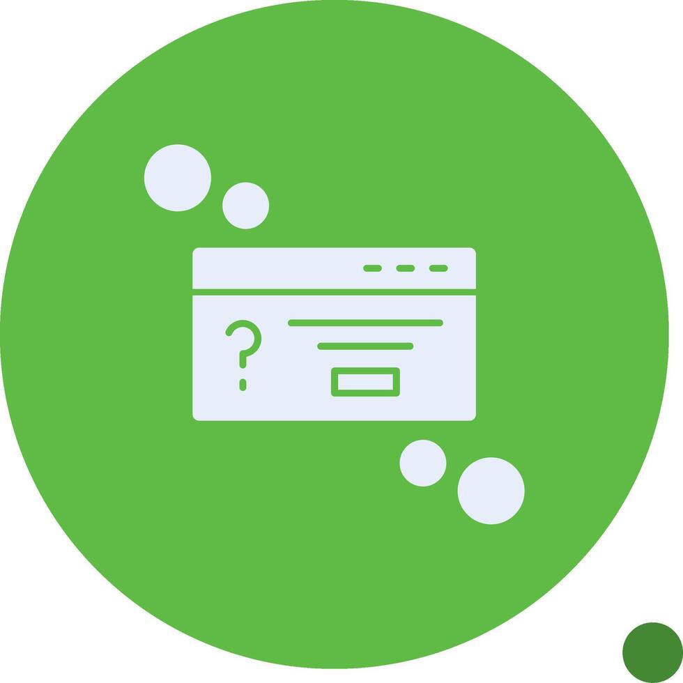 Dialog box question Glyph Shadow Icon vector