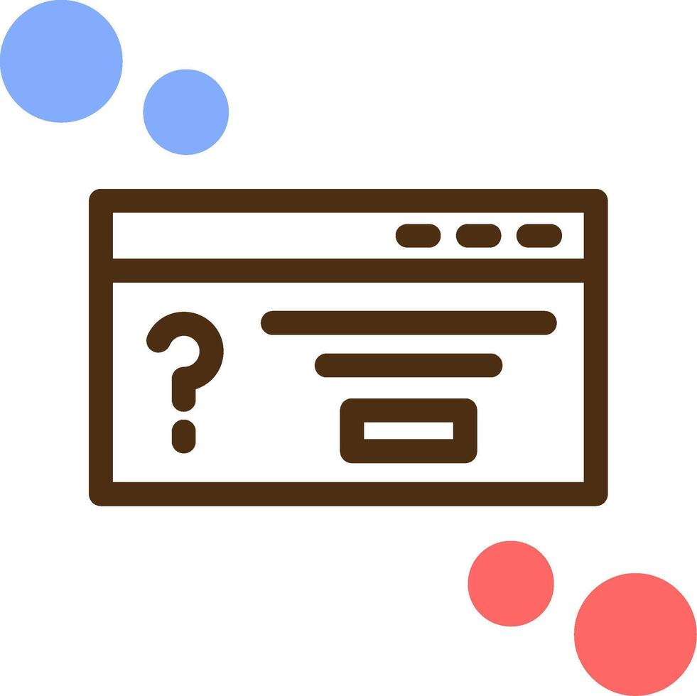 Dialog box question Color Filled Icon vector