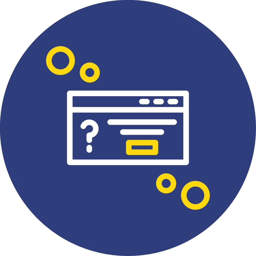 Dialog box question Dual Line Circle Icon vector