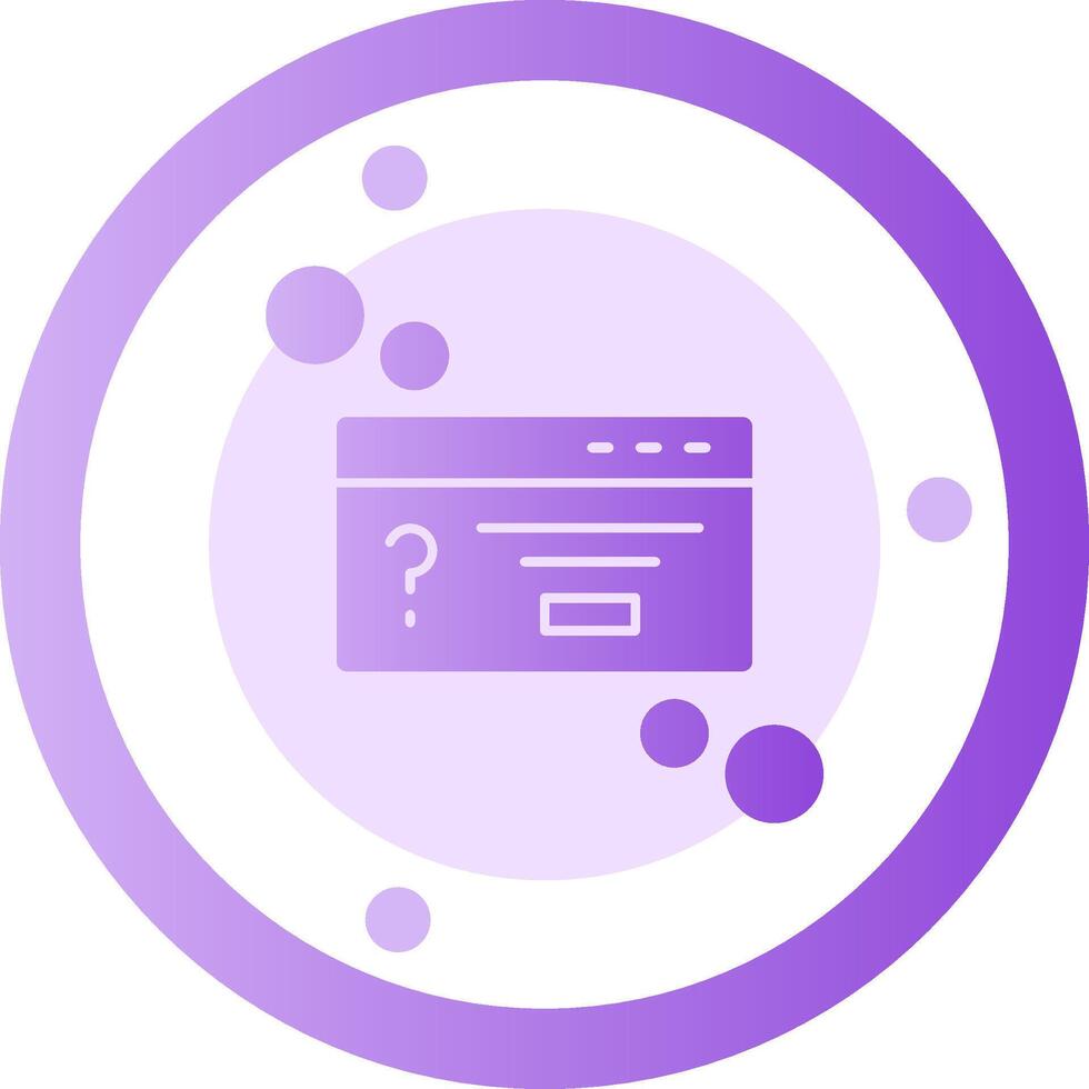 Dialog box question Glyph Gradient Icon vector