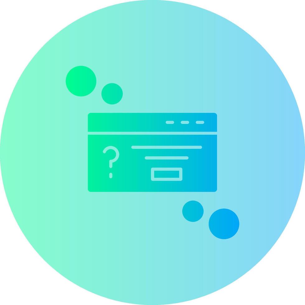 Dialog box question Gradient Circle Icon vector
