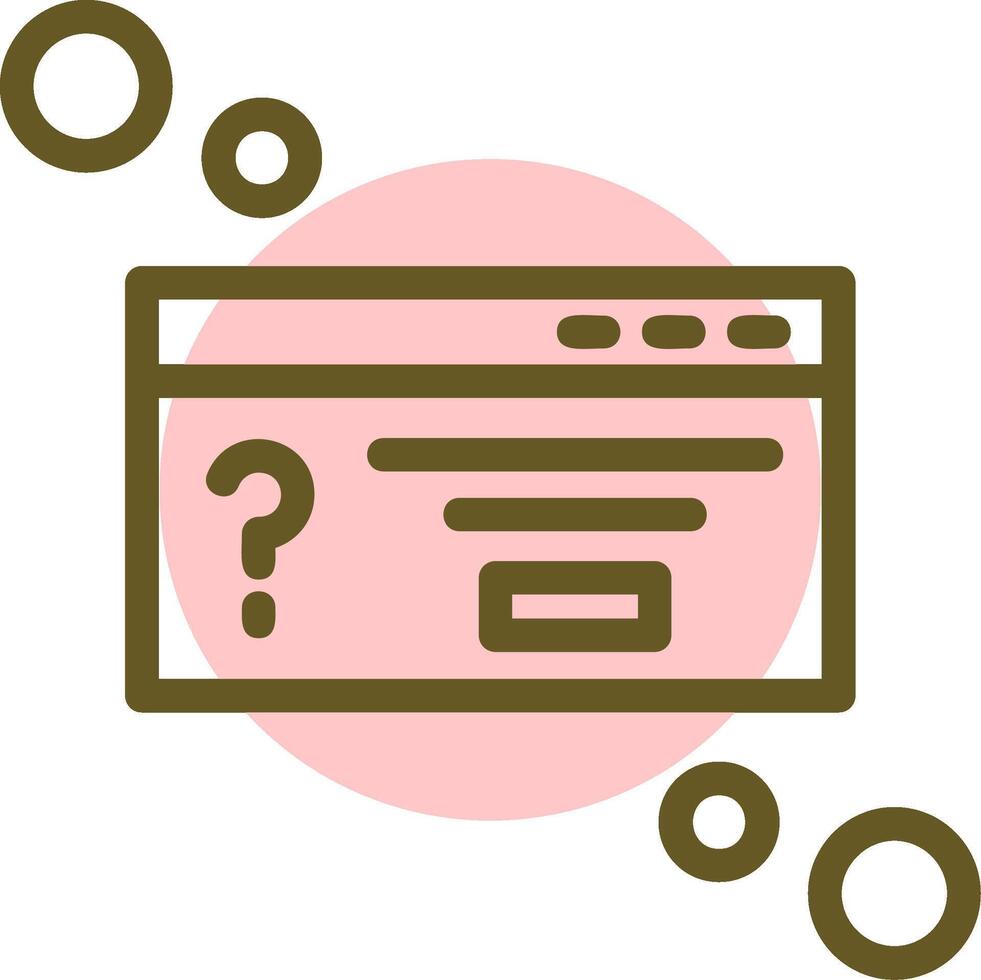 Dialog box question Linear Circle Icon vector