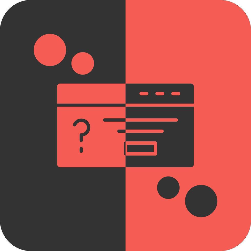 Dialog box question Red Inverse Icon vector