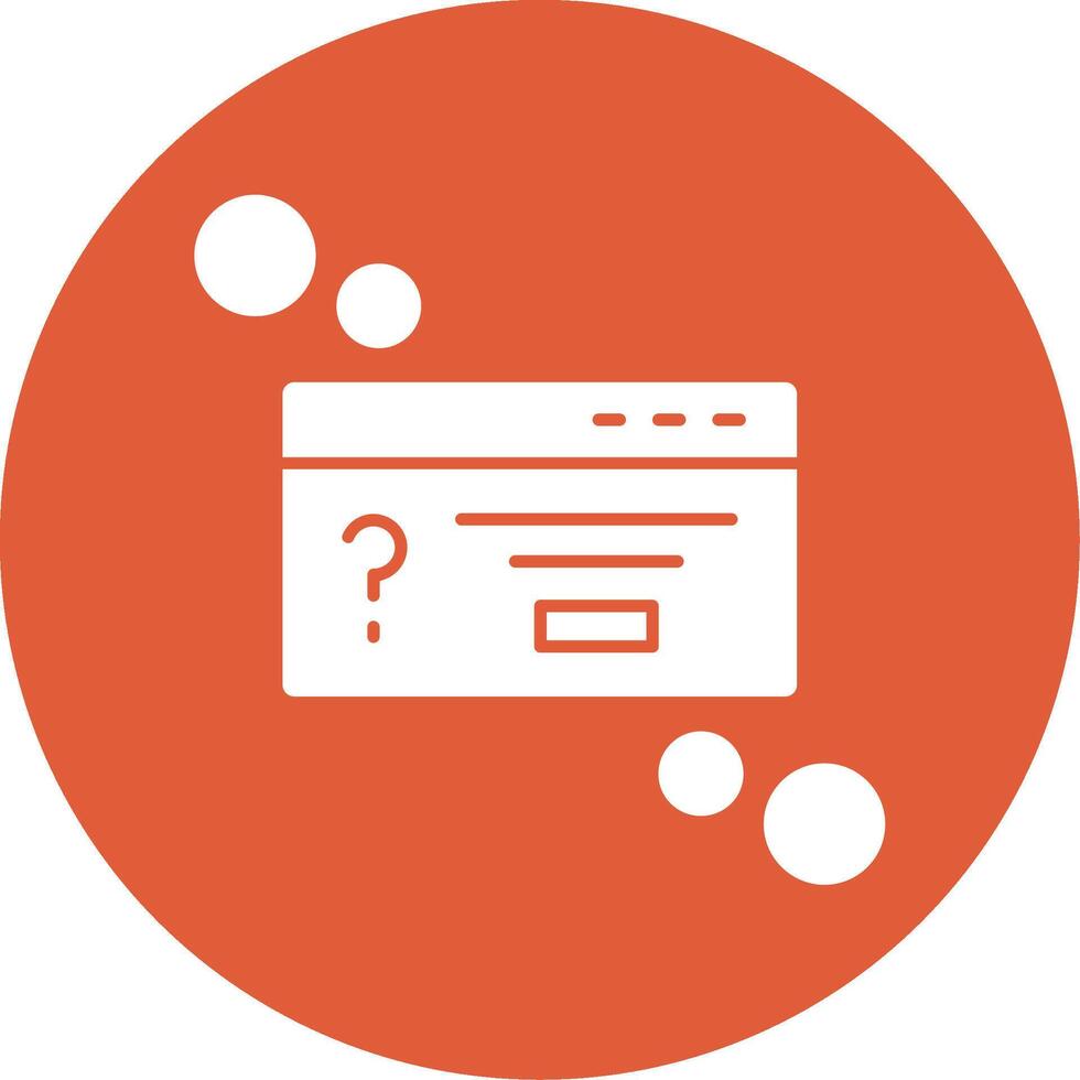 Dialog box question Glyph Circle Icon vector