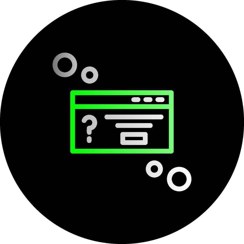 Dialog box question Dual Gradient Circle Icon vector