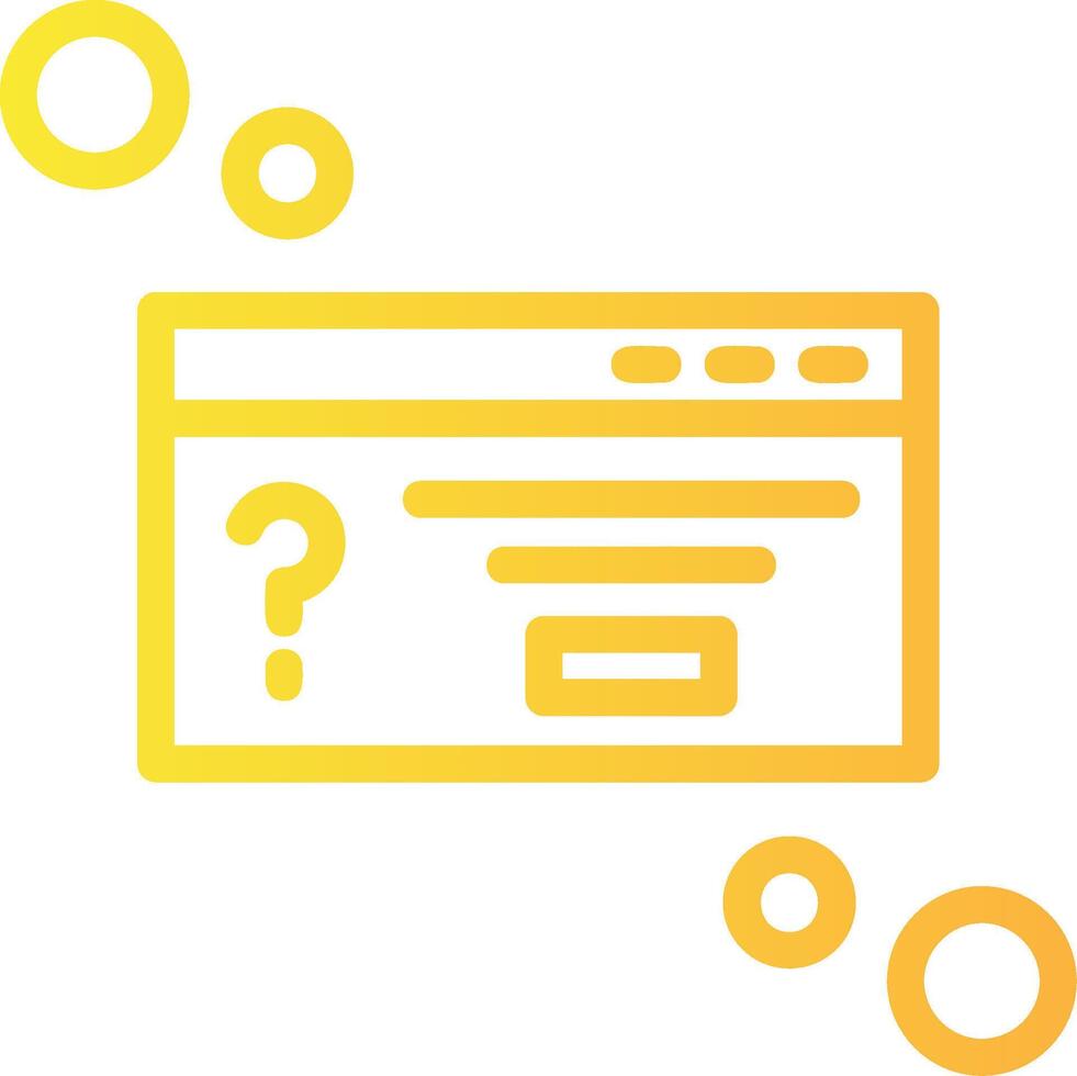 Dialog box question Linear Gradient Icon vector