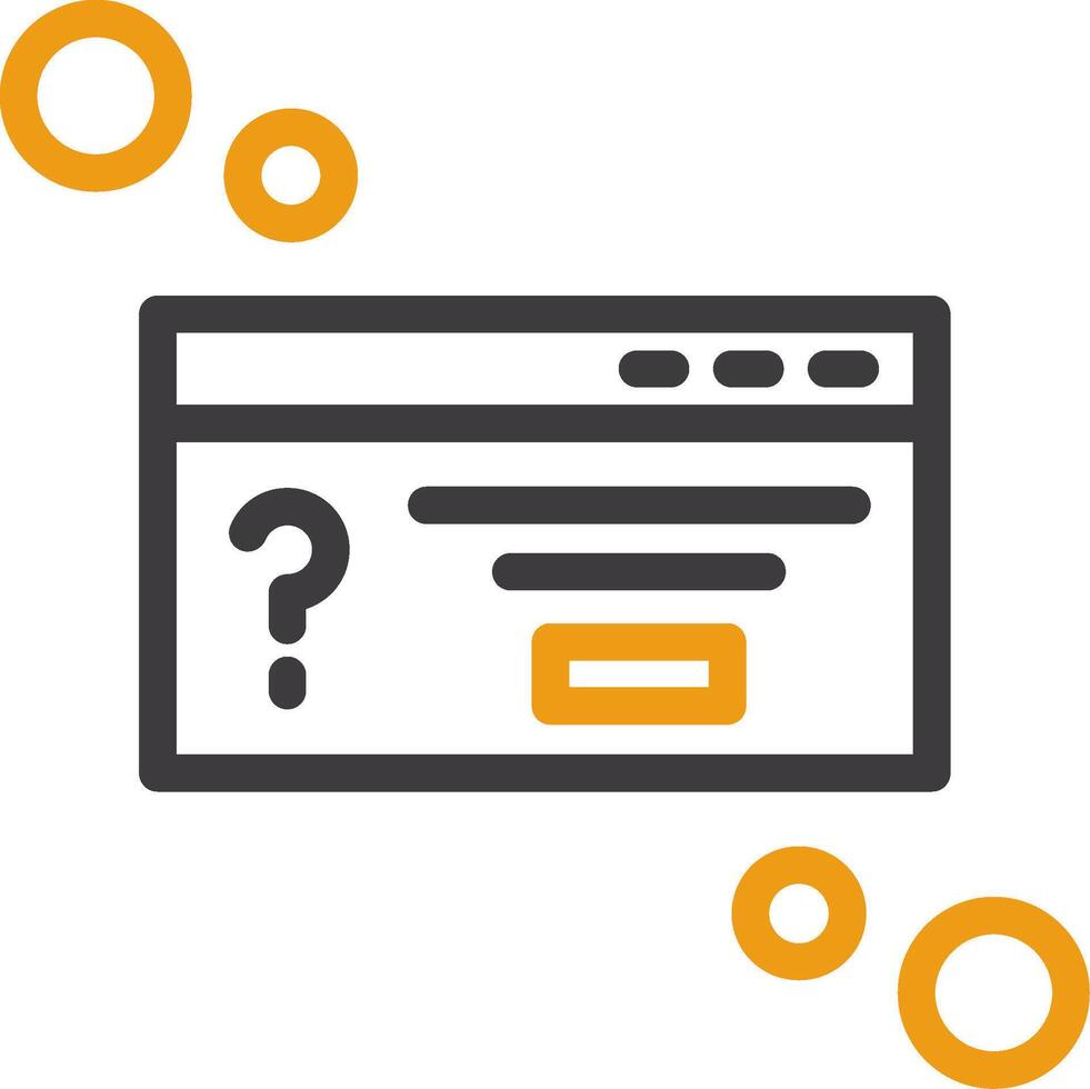 Dialog box question Line Two Color Icon vector