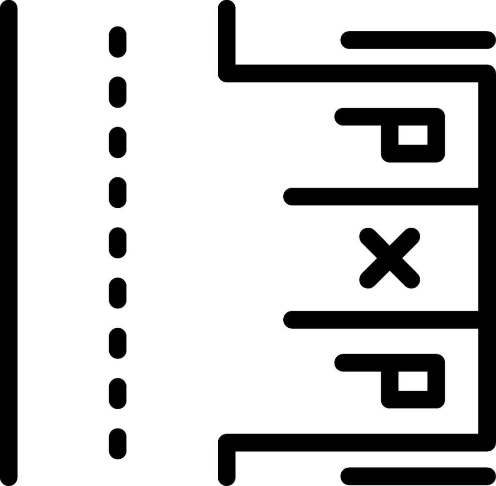 Parking space Line Icon vector