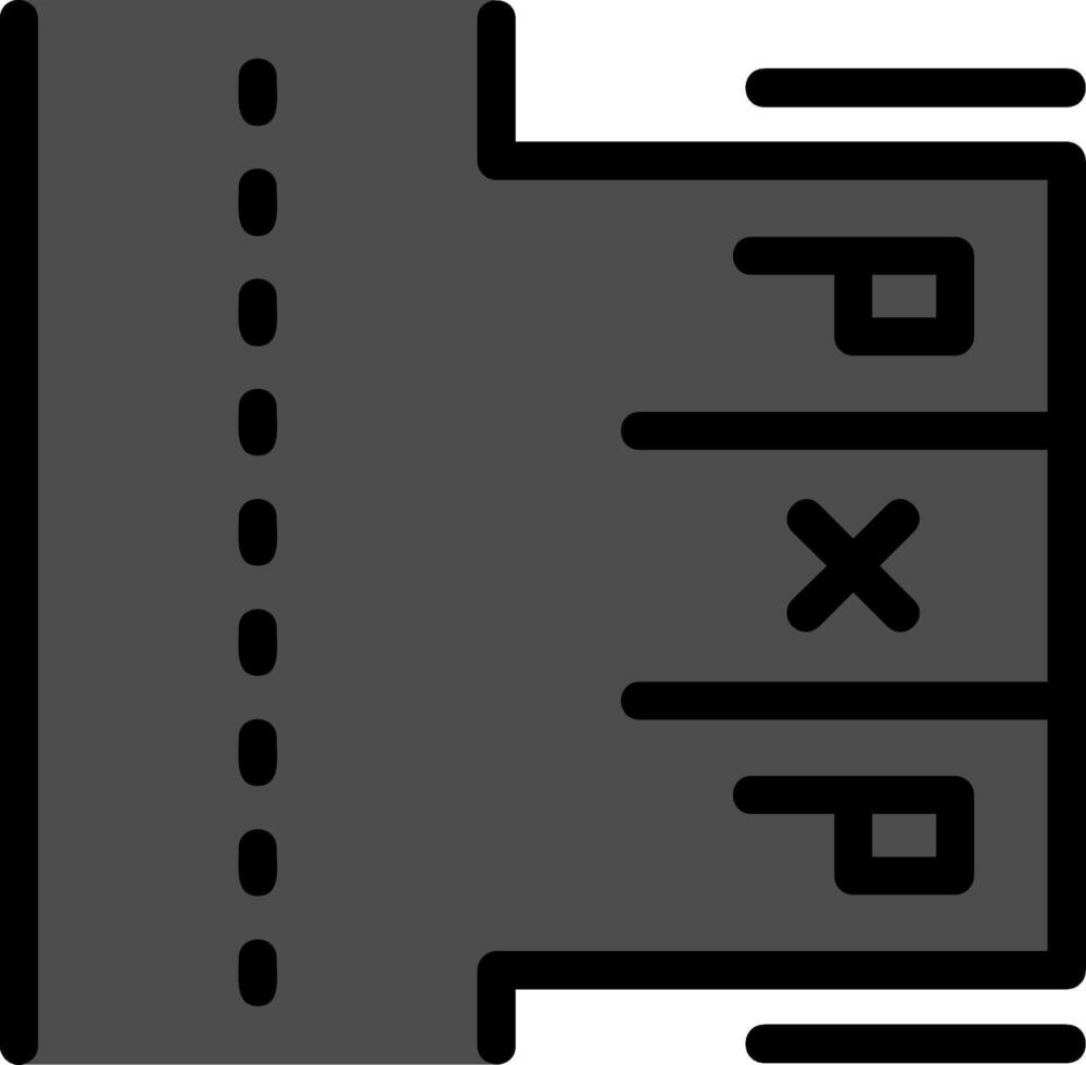 Parking space Line Filled Icon vector