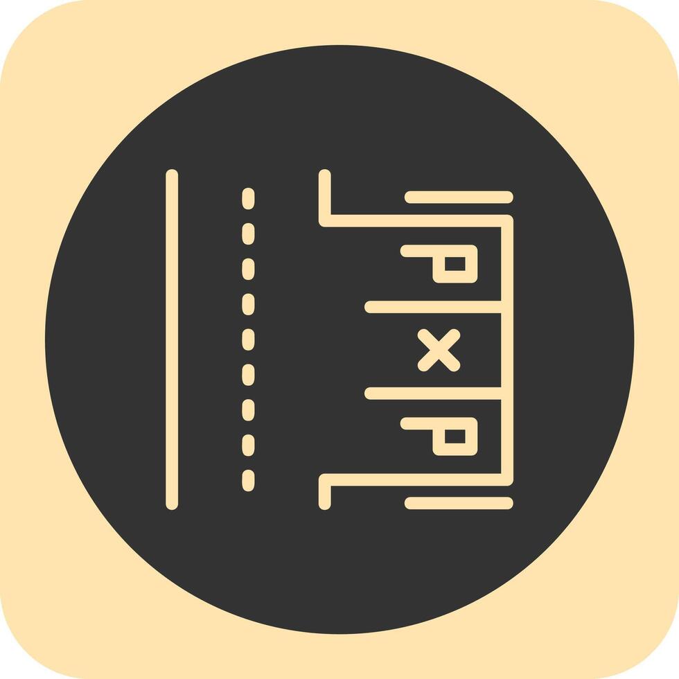 Parking space Linear Round Icon vector