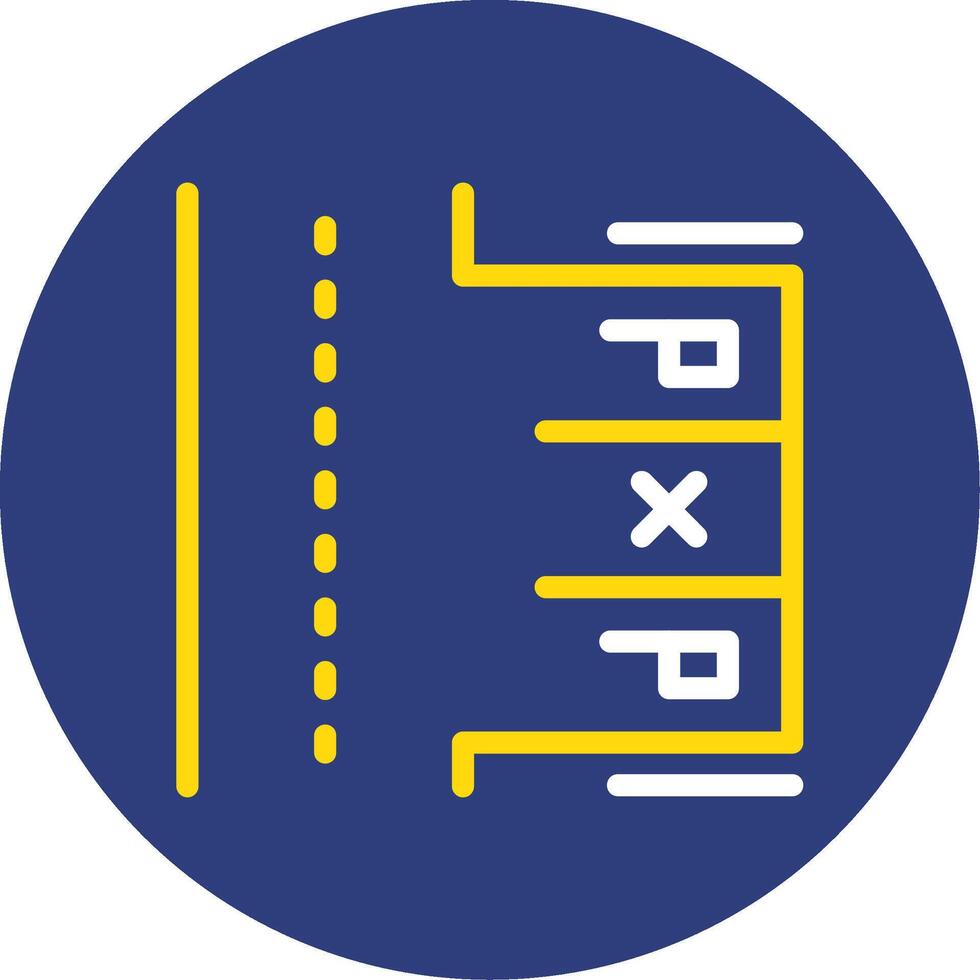 Parking space Dual Line Circle Icon vector